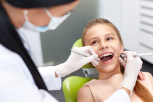 Young child at dentist appointment